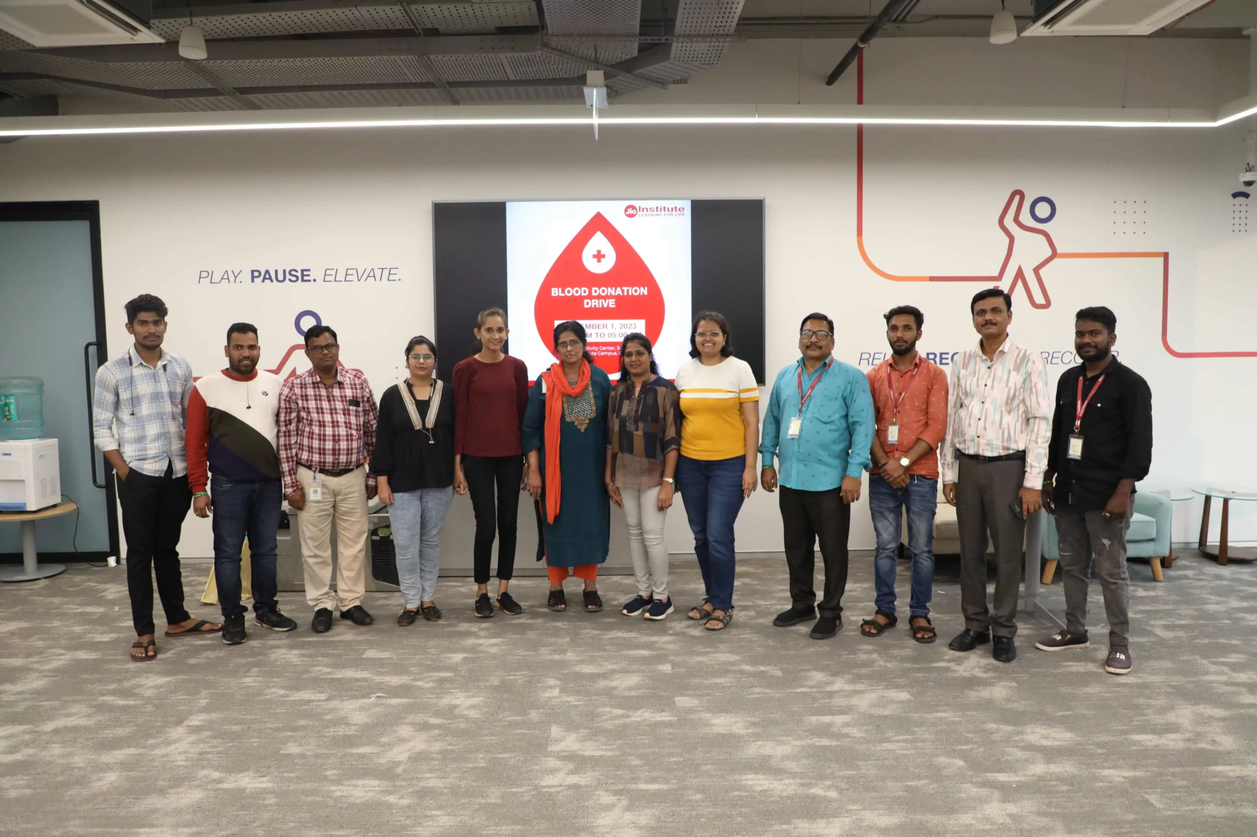 Blood donation drive at jio institute