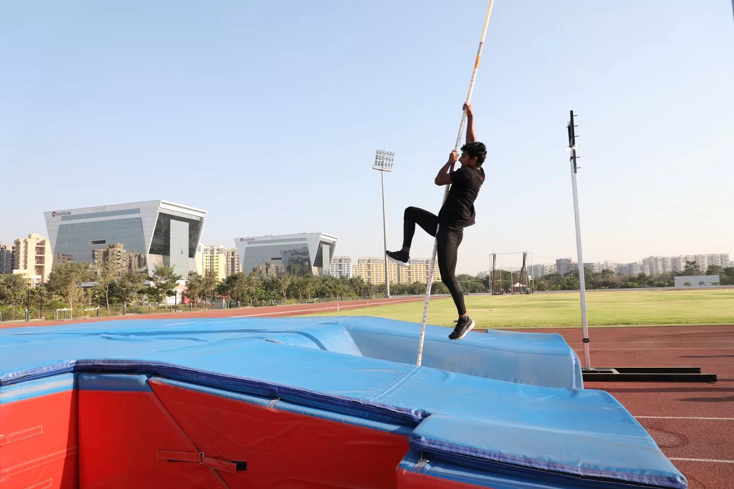 Athlete practicing