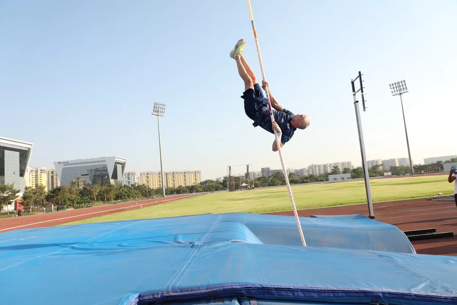 Athlete practicing