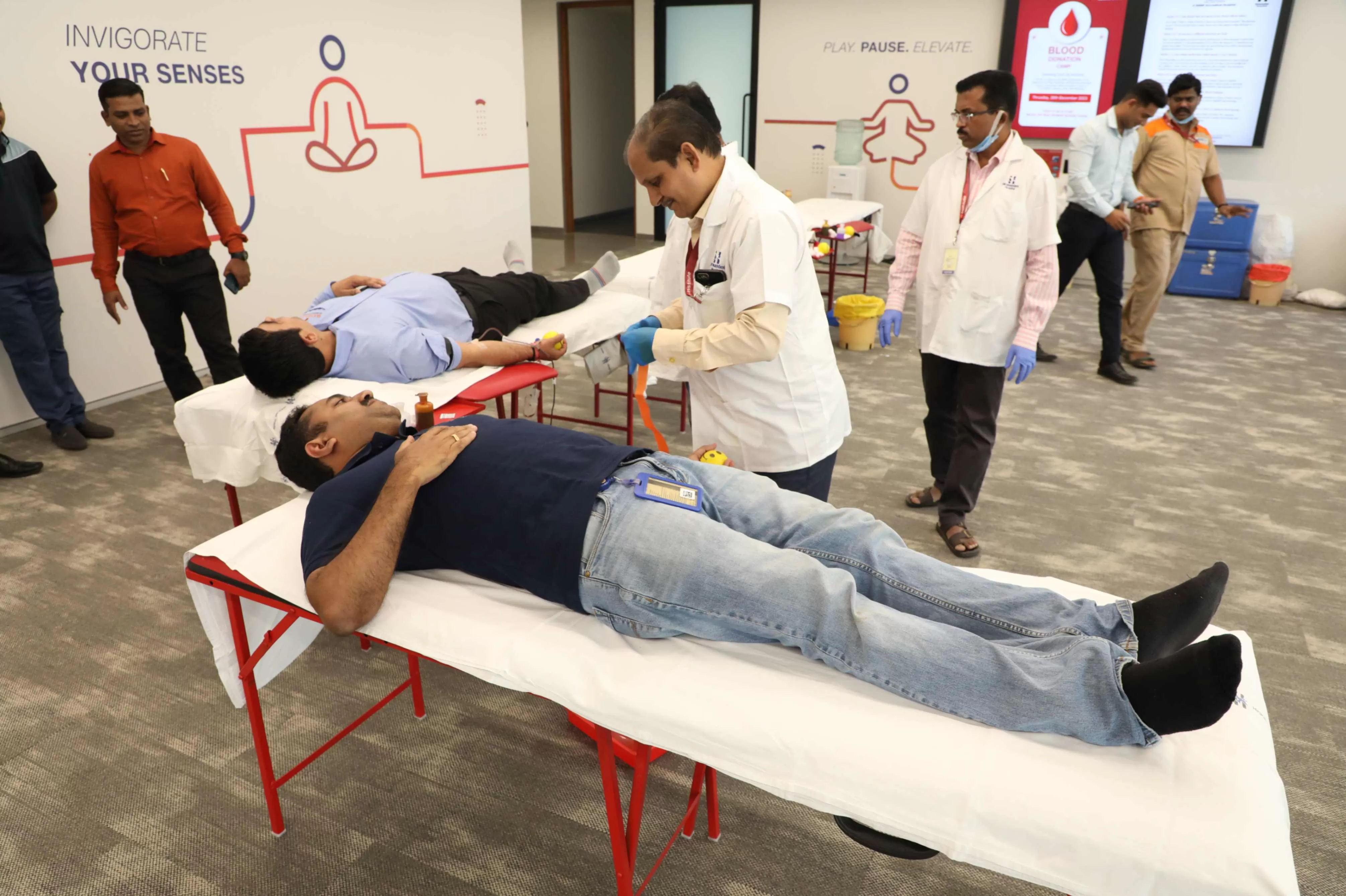 Blood Donation Camp at Jio Institute in collaboration with Dr. L.H. Hiranandani Hospital, Powai