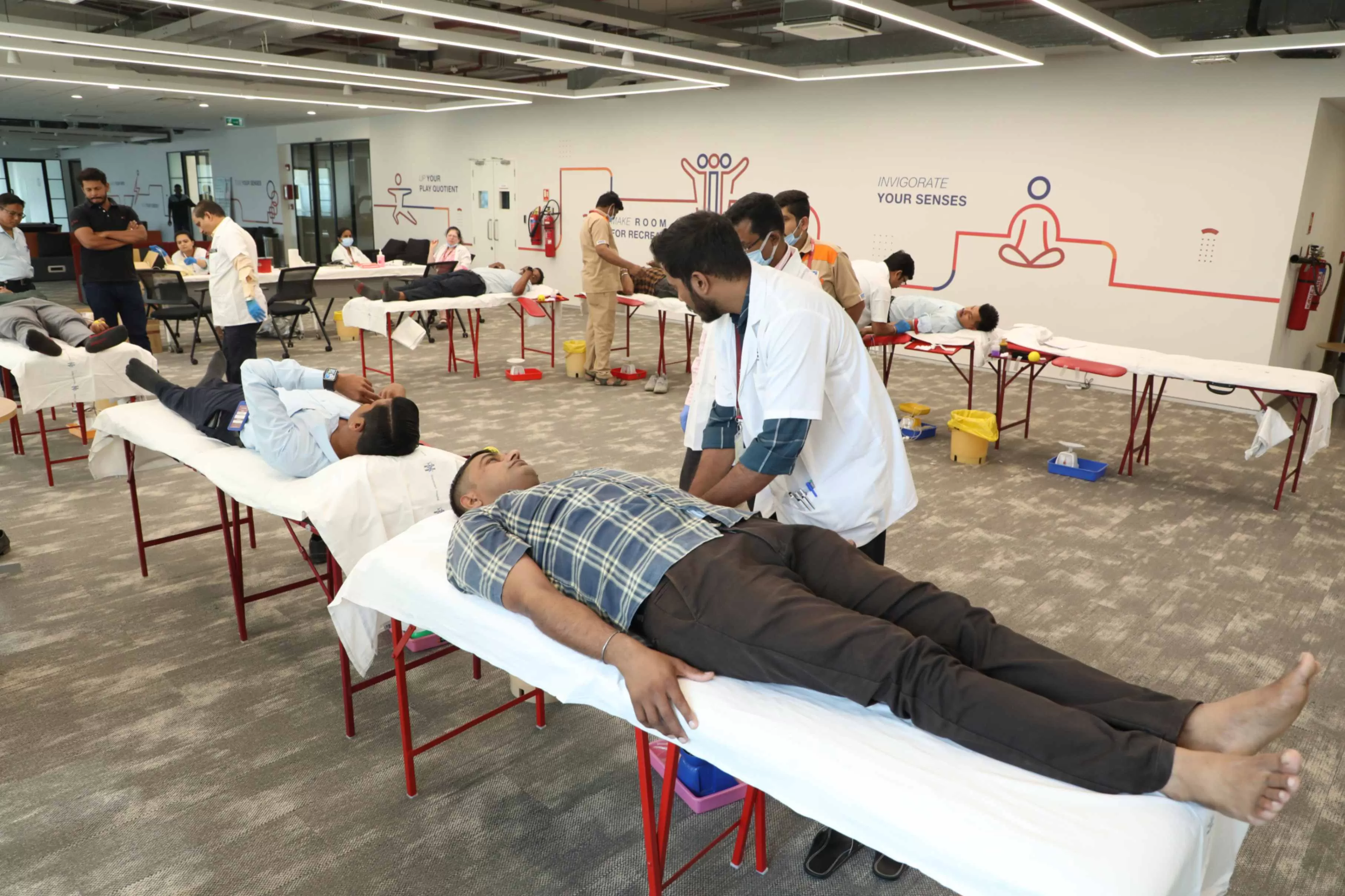 Blood Donation Camp at Jio Institute in collaboration with Dr. L.H. Hiranandani Hospital, Powai