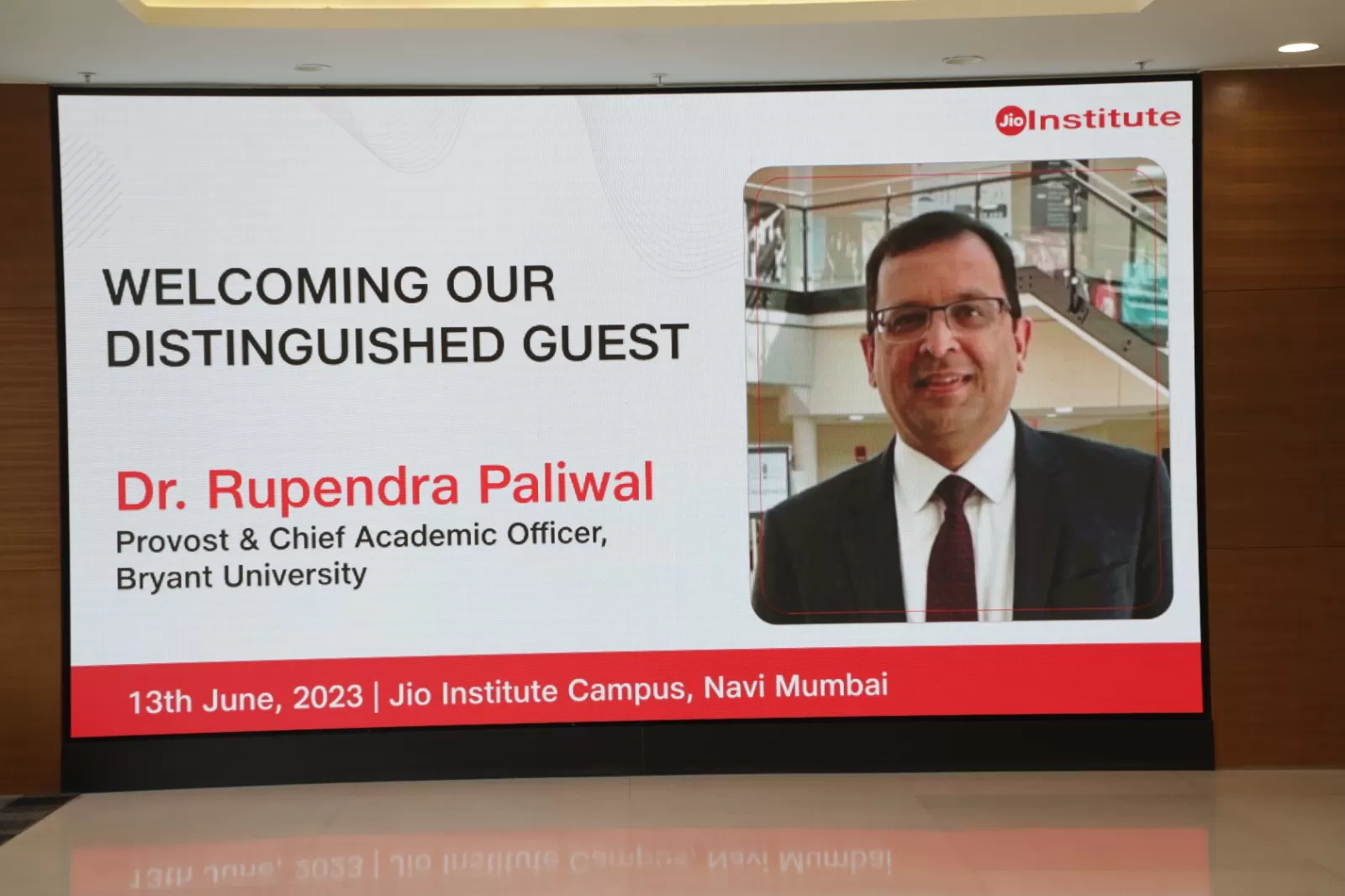 Bryant University Provost Visits Jio Institute 9