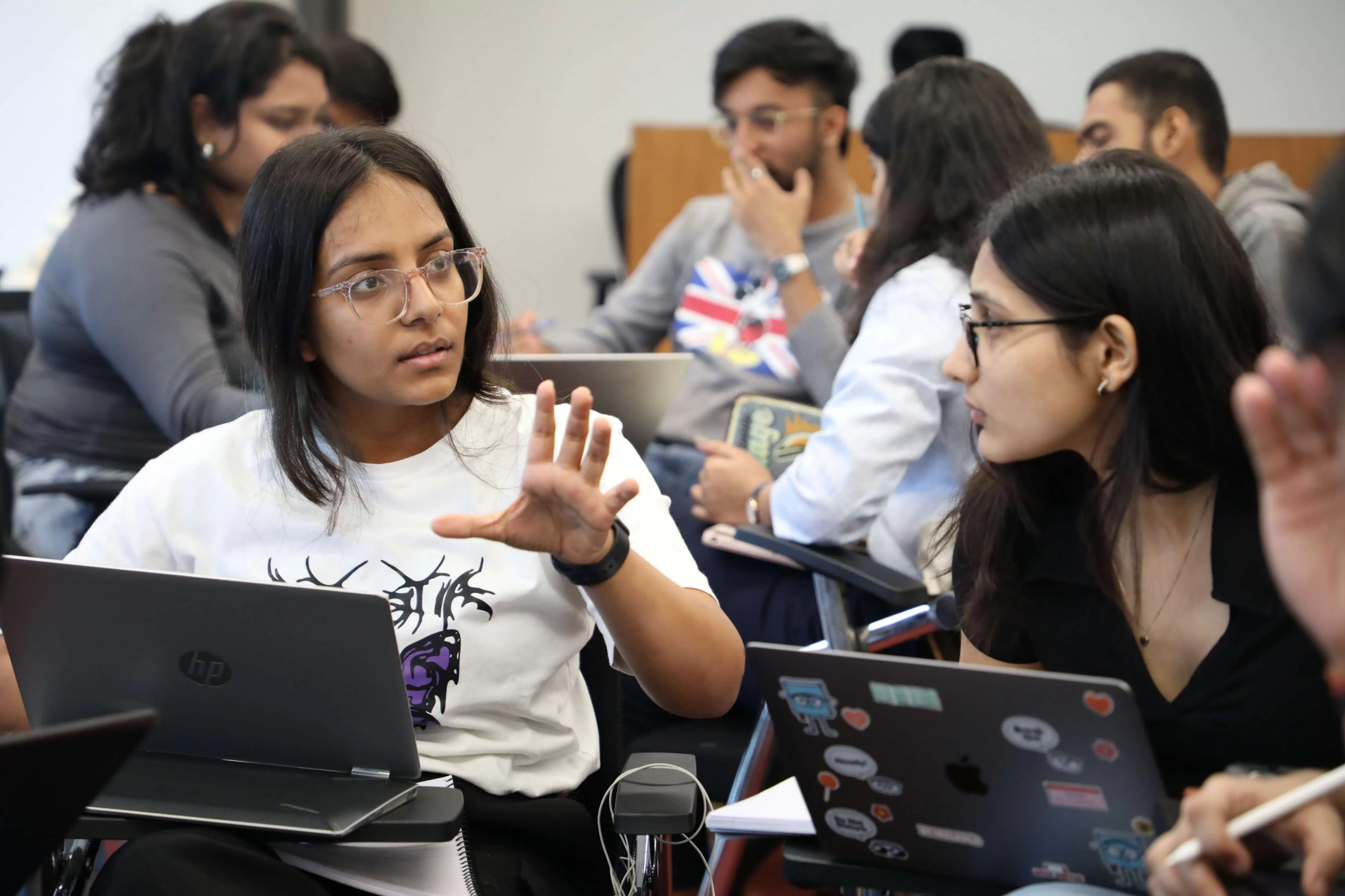 Students working on case-based pedagogy