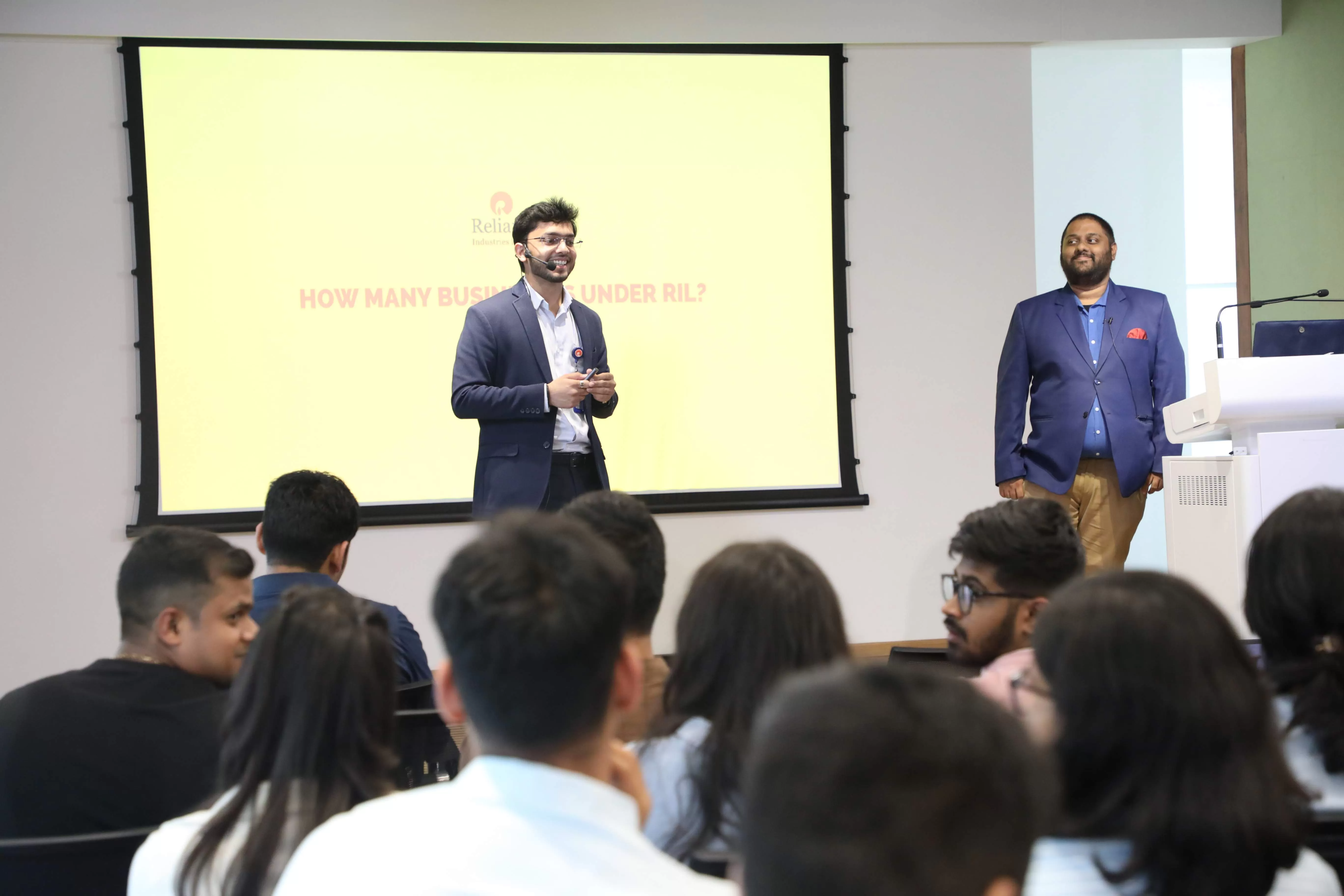 Founding batch students interacting with batch of 2025